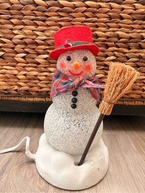 Vintage Avon Light Up Snowman Decoration